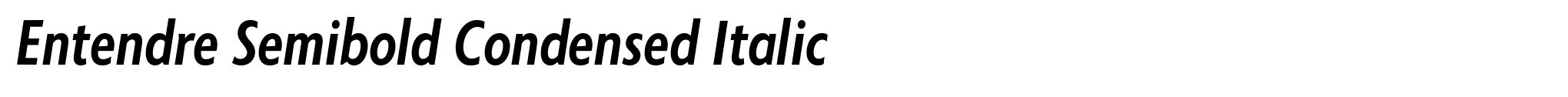 Entendre Semibold Condensed Italic image